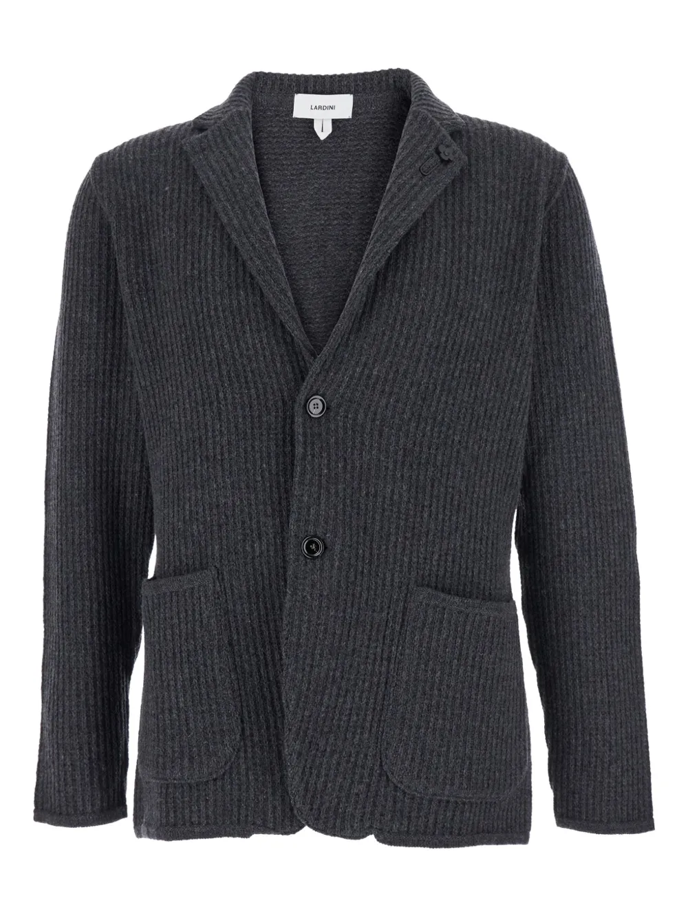Lardini ribbed two-button blazer cardigan Grijs