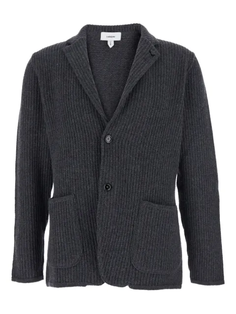 Lardini cardigan côtelé à boutonnière