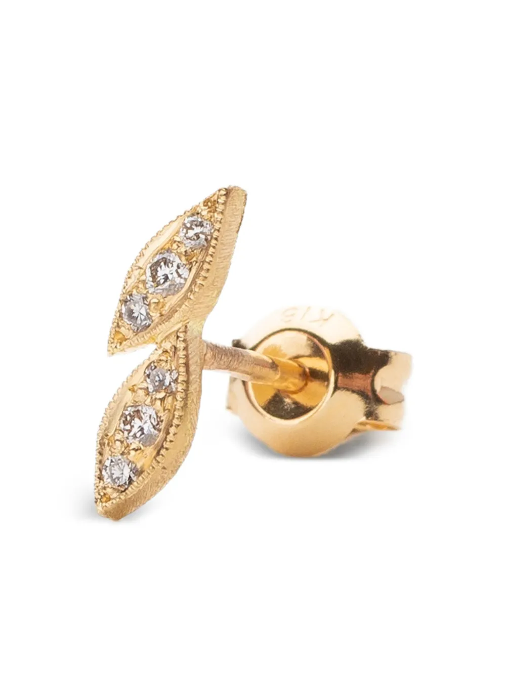 Yasuko Azuma  18K yellow gold Double Leaf diamond earring | Image 2