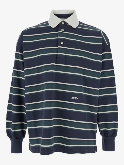Autry striped long-sleeve polo shirt