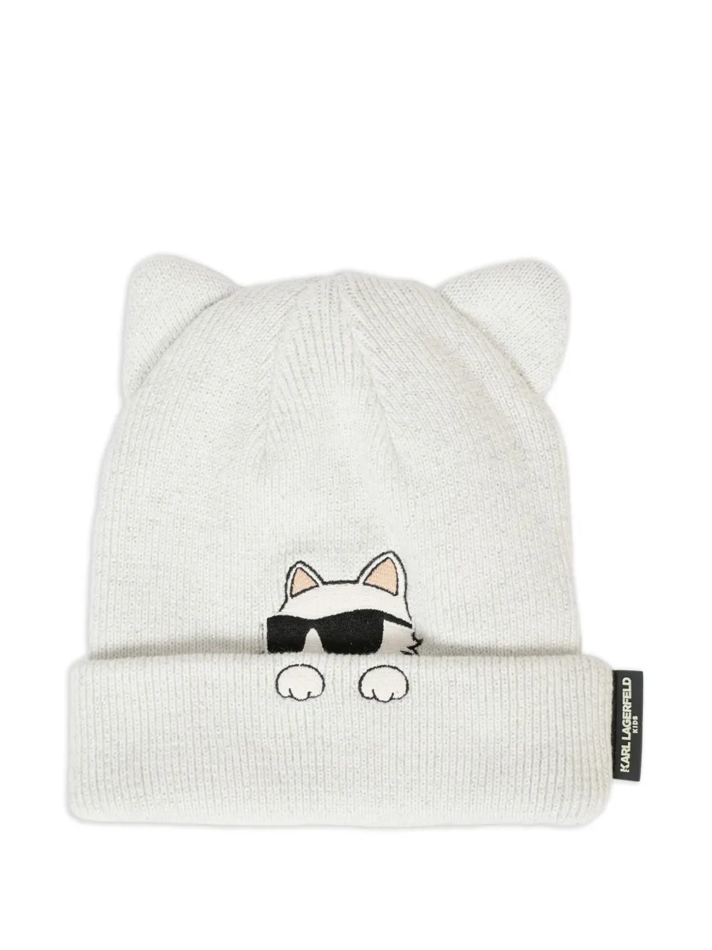 Karl Lagerfeld Kids Muts met kattenoren Wit
