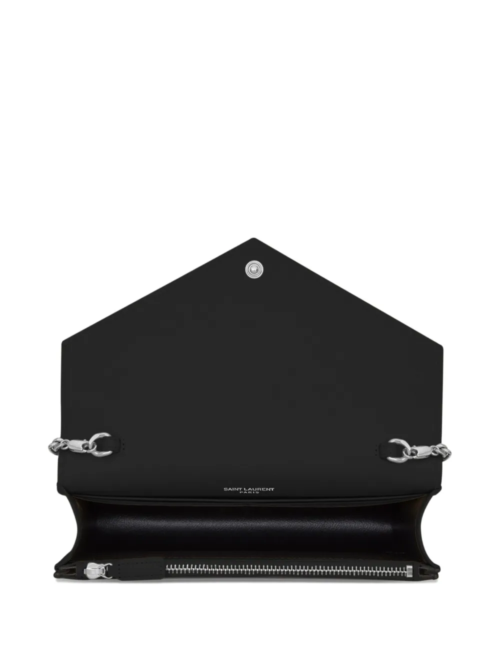 Saint Laurent Gewatteerde crossbody portemonnee Zwart
