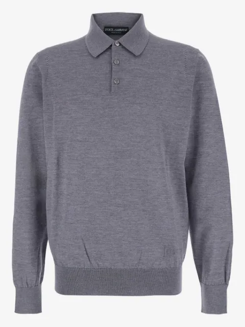 Dolce & Gabbana playera tipo polo tejida manga larga