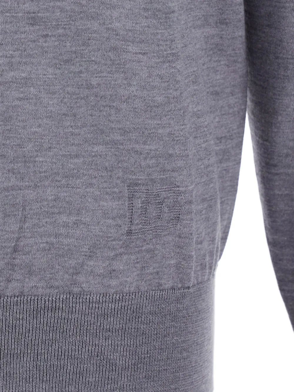 Dolce & Gabbana long-sleeve knitted polo shirt Grijs