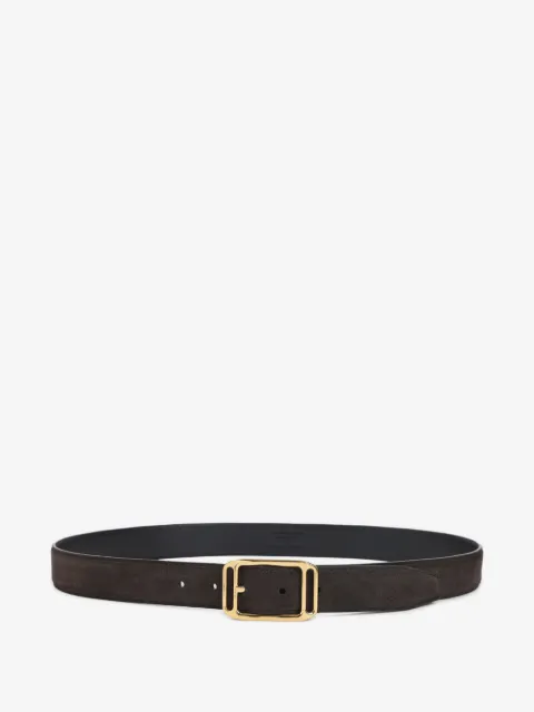 TOM FORD suede leather gold-buckle belt