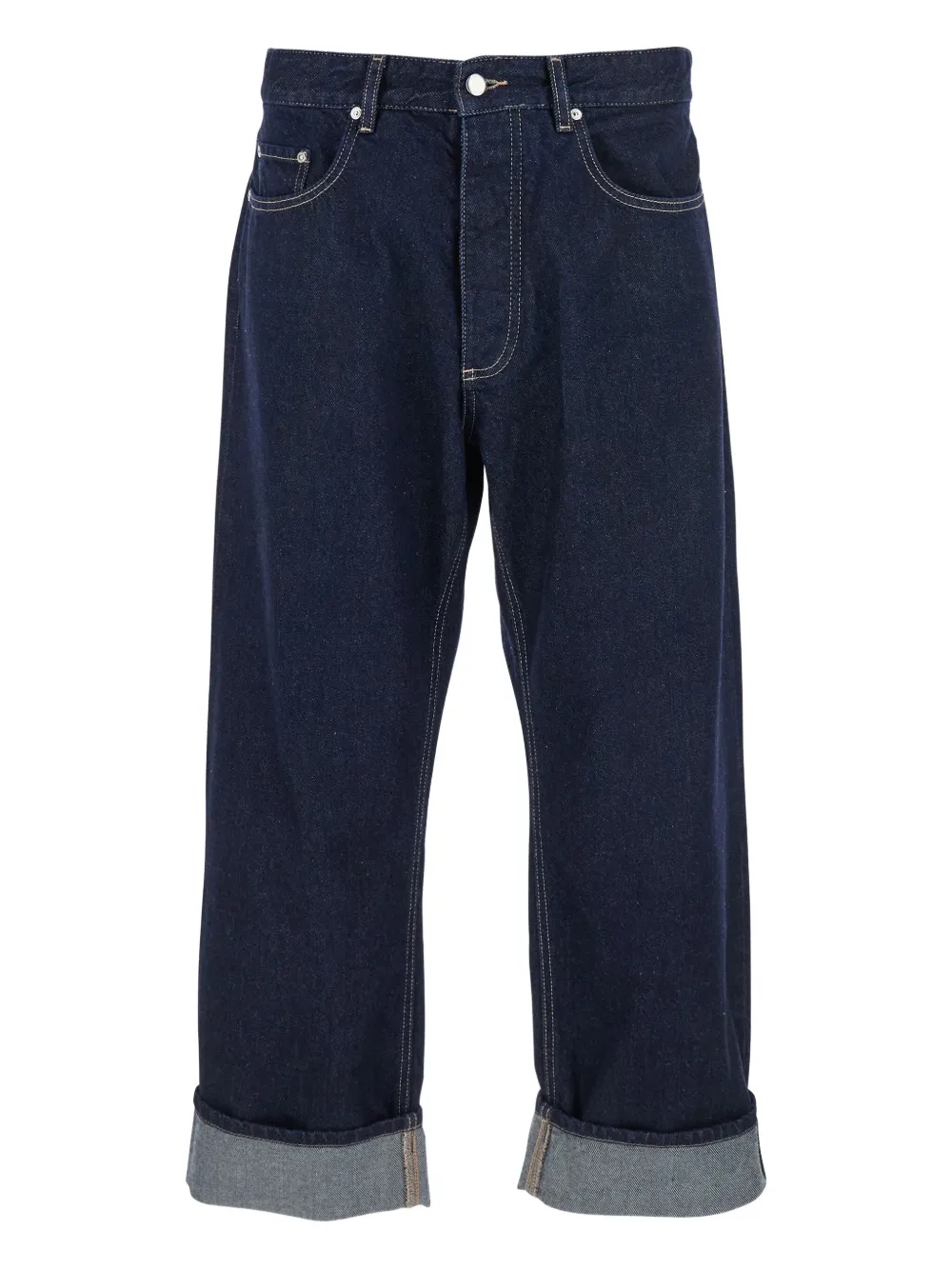 ICON DENIM Jeans met omgeslagen zoom Blauw