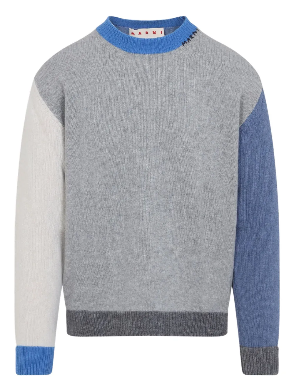 Marni colour-block cashmere sweater - グレー Marni colour-block cashmere sweater - グレー