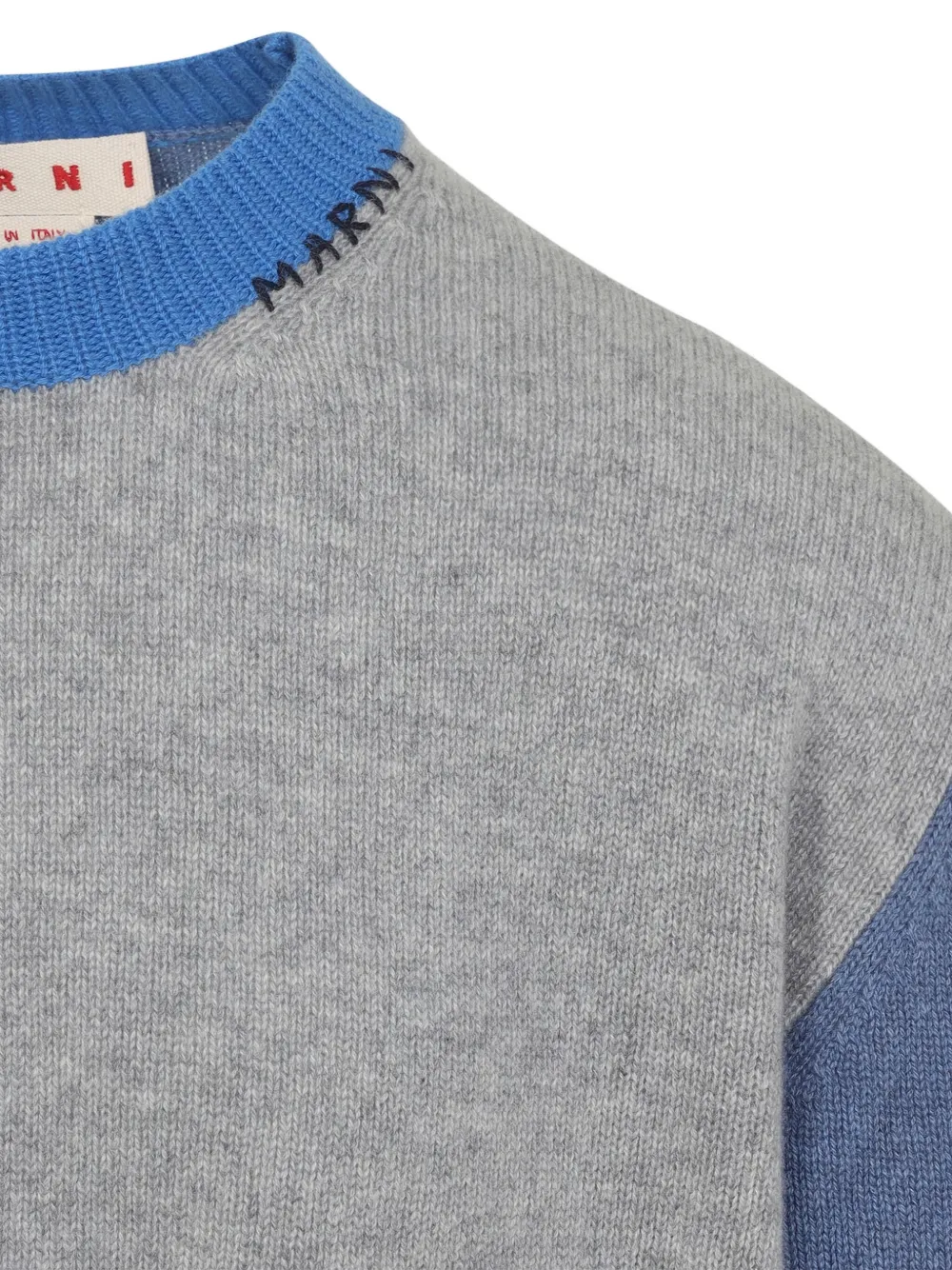 Marni Kasjmier trui met colourblocking Grijs