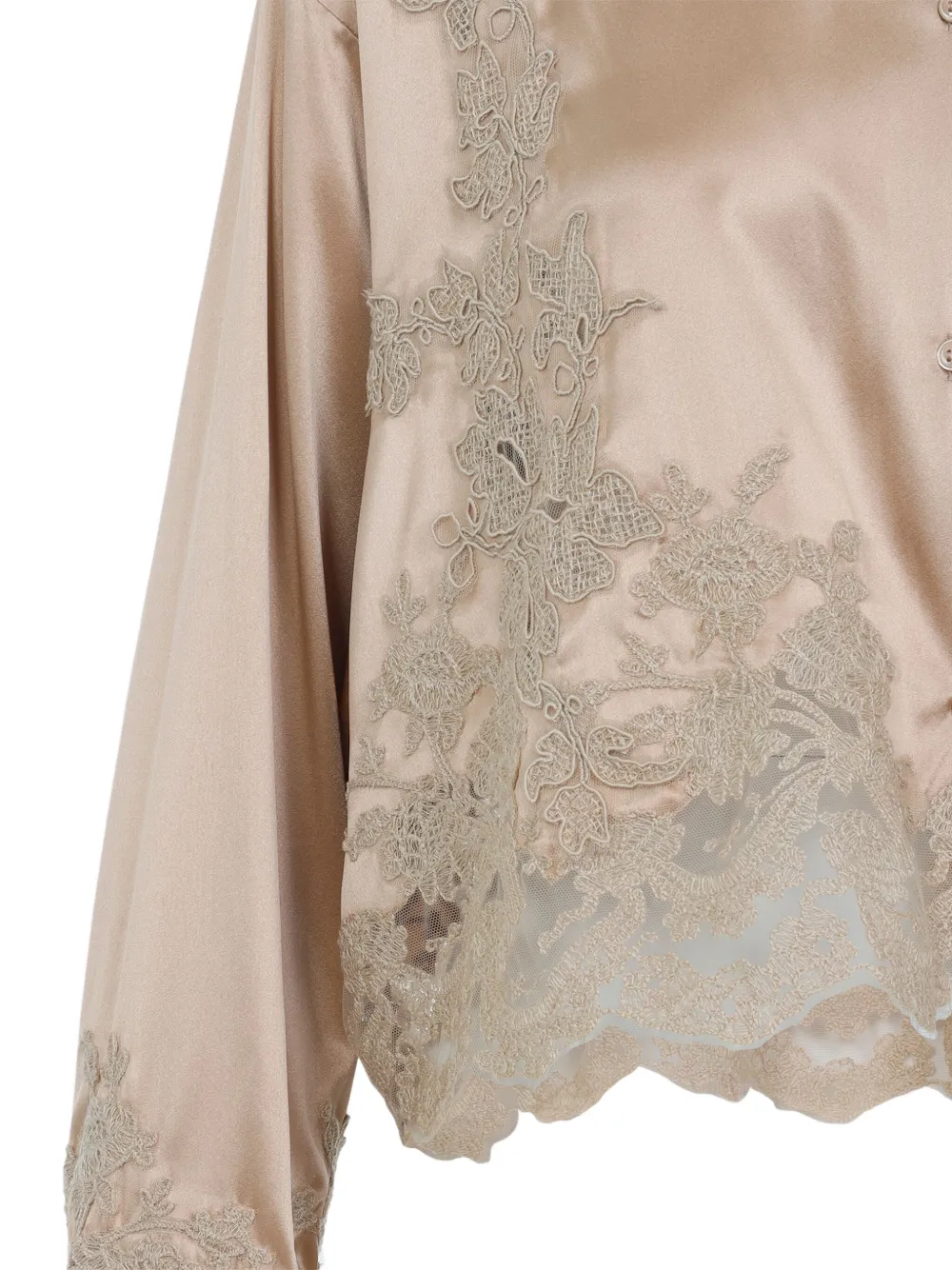 Ermanno Scervino Blouse met kant Beige