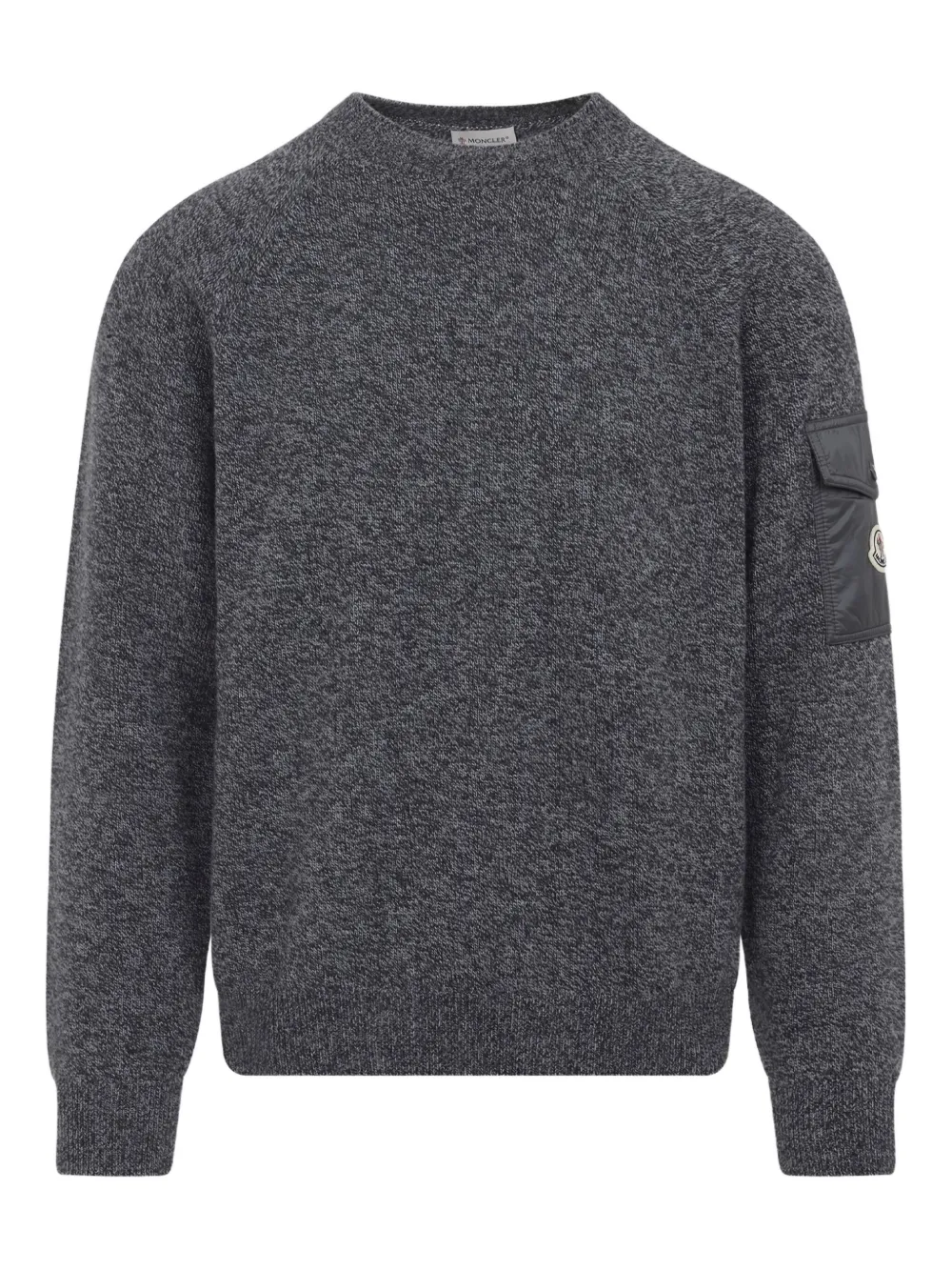 Moncler patch-pocket wool sweater Grijs