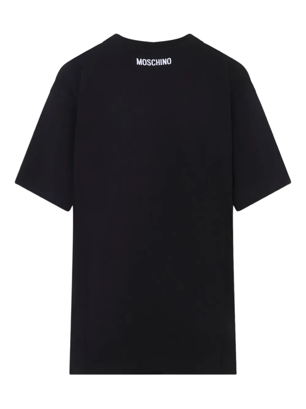 Moschino Katoenen T-shirt met smiley-print Zwart