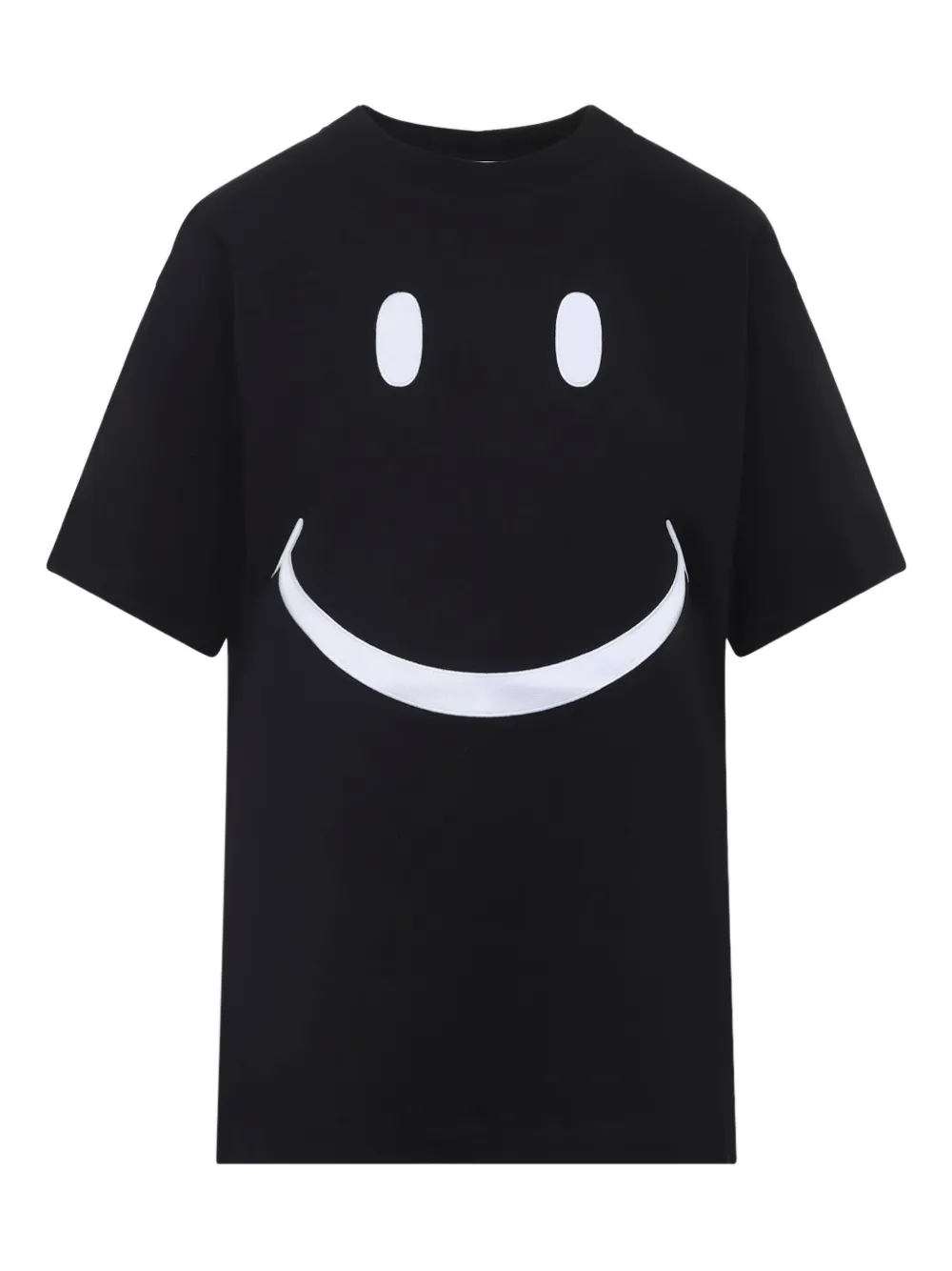 Moschino smiley-face cotton T-shirt Zwart
