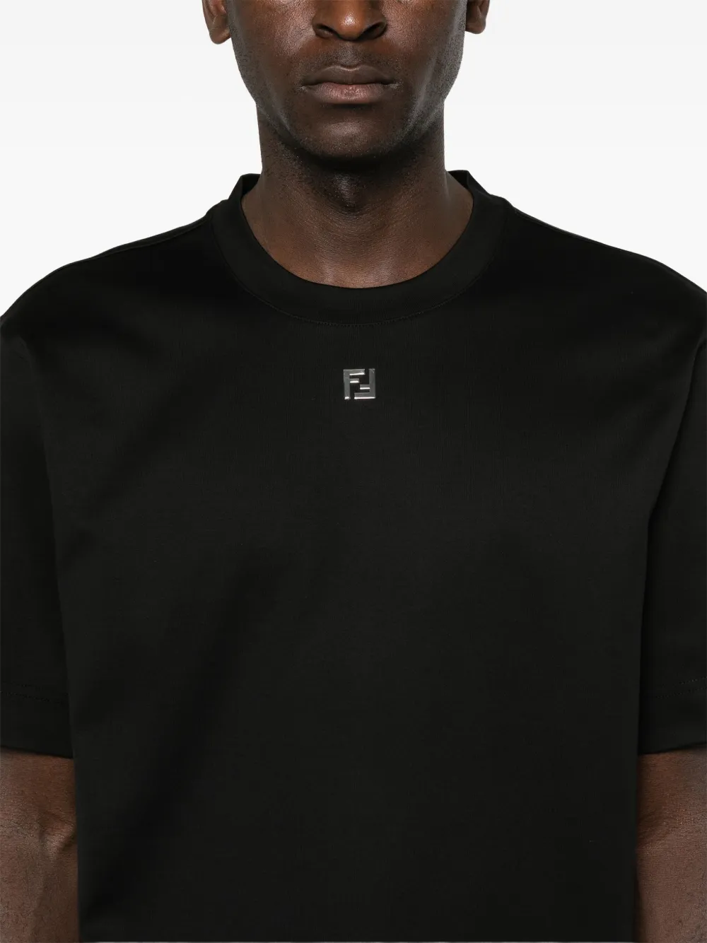 FENDI T-shirt met logo Zwart