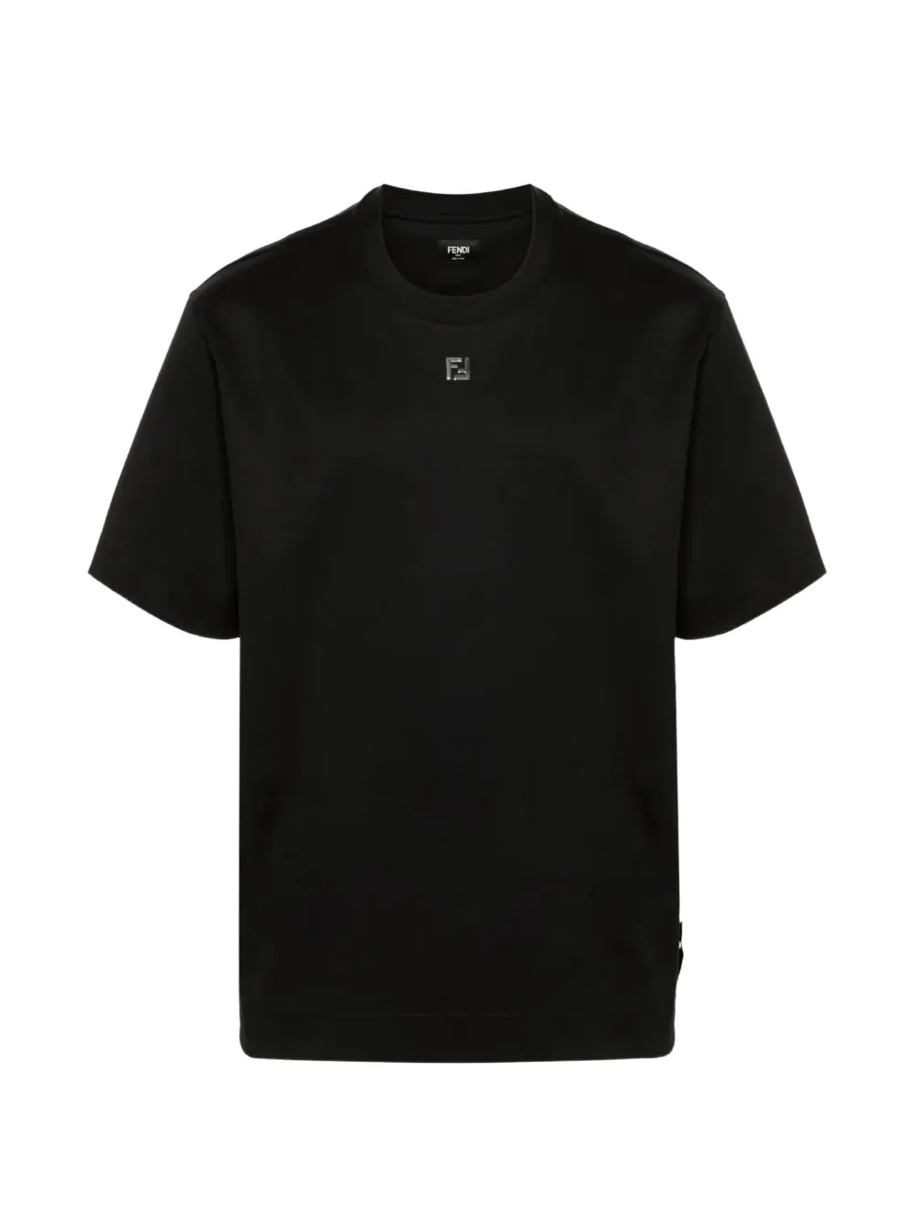 FENDI T-shirt met logoplakkaat Zwart
