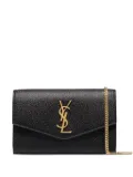 Saint Laurent Cassandre-plaque mini bag - Black