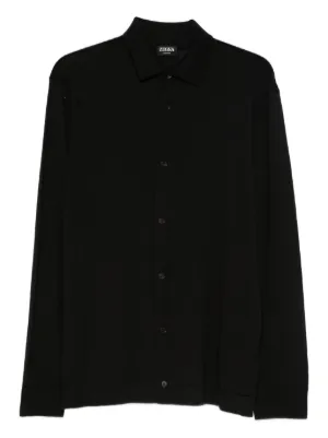 jilsander 2020ss ステッチシャツ　土日限定値下げ！ Jil Sander コントラストステッチ シャツ | ブラック | FARFETCH JP