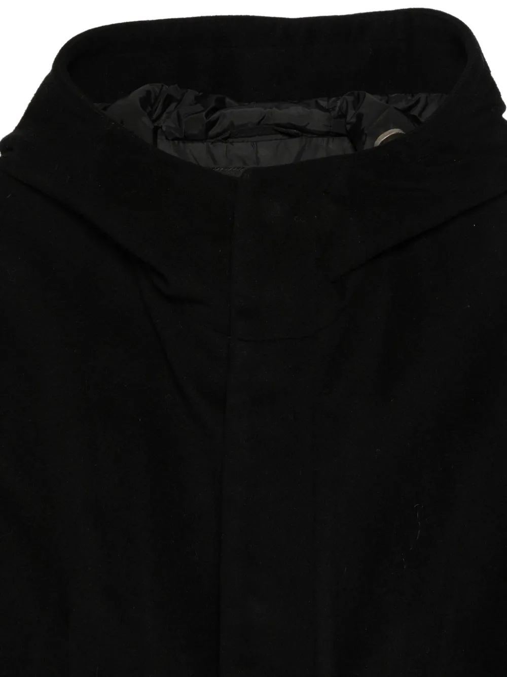 Pre-owned Prada 2010s Hooded Coat In Black