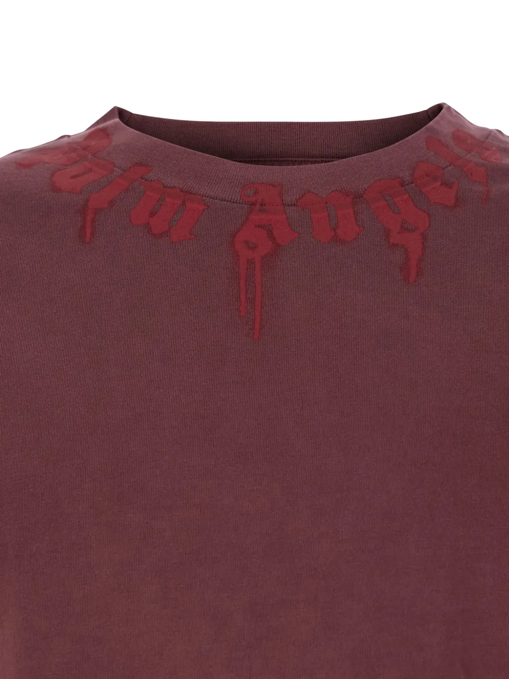 Palm Angels neck-logo T-shirt Rood