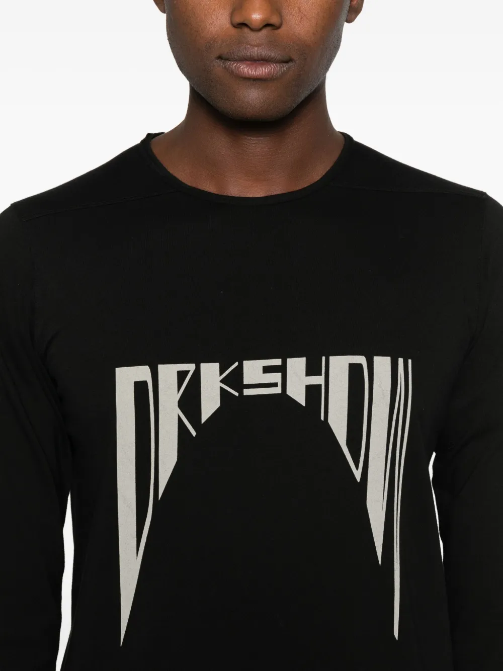 Rick Owens Drkshdw Graphic-print Long-sleeve T-shirt In Black