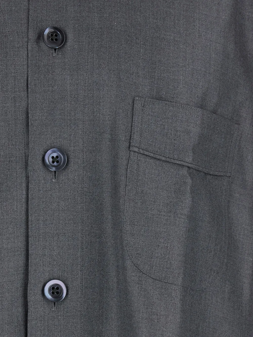 TOM FORD Zijden T-shirt met dubbele zak Grijs