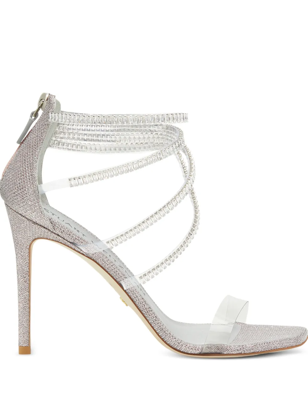 Stuart Weitzman Sandália Superglam com salto 100mm | Prateado | Image 1