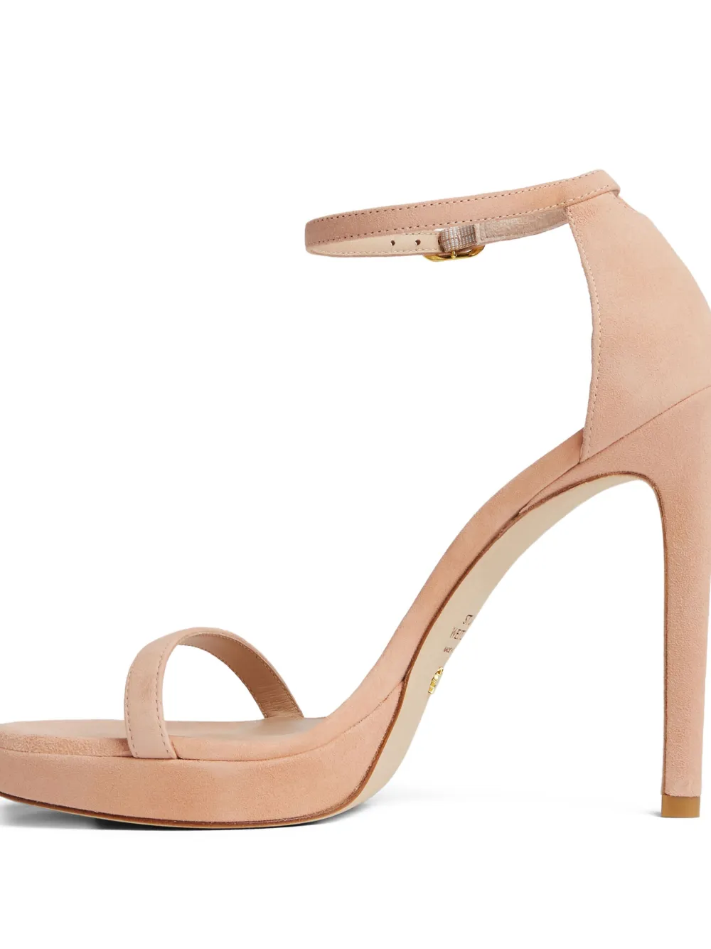 Stuart Weitzman 120 mm Nudist Disco sandalen Beige