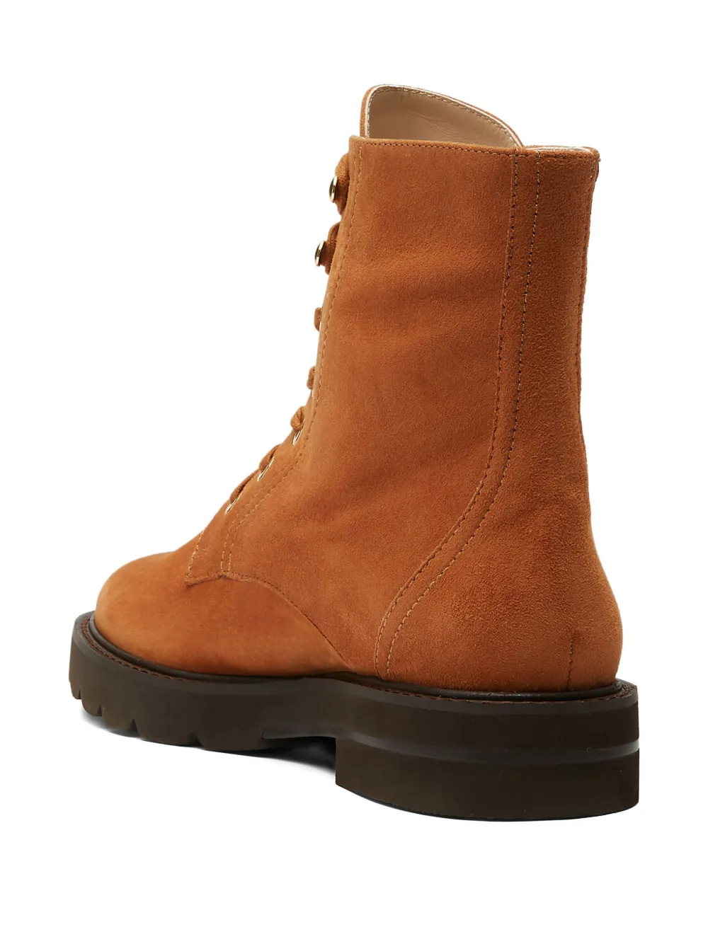 Stuart Weitzman Mila Lift Lace-up Boots In Brown