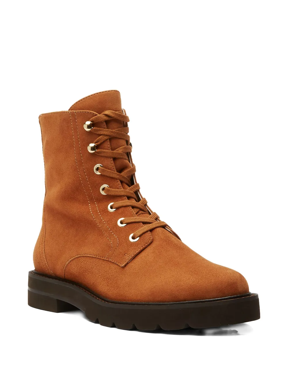 Stuart Weitzman Mila Lift Lace-up Boots In Brown
