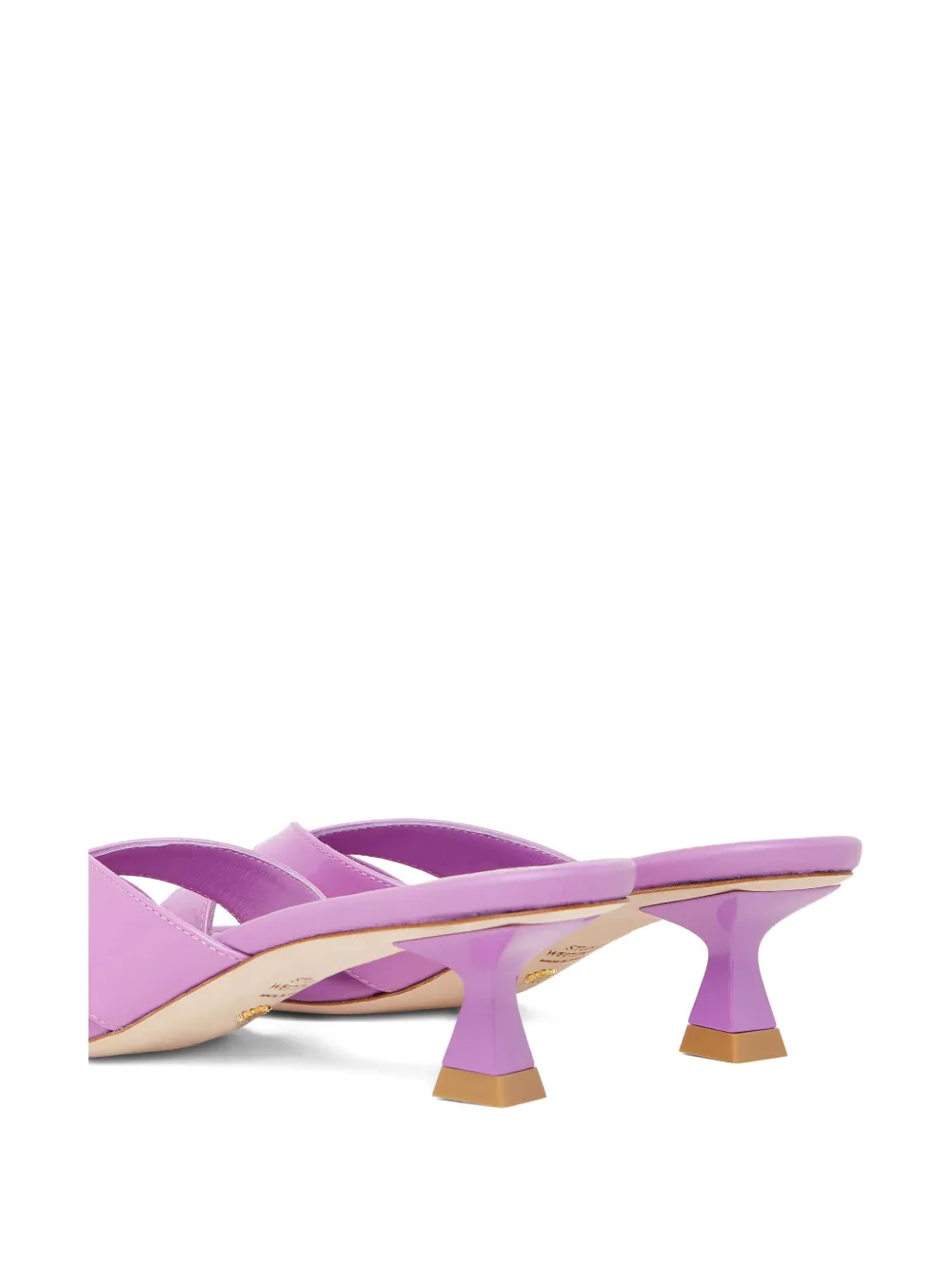 Stuart Weitzman 50mm Miami Xcurve Cutout-crossover Sandals In Purple
