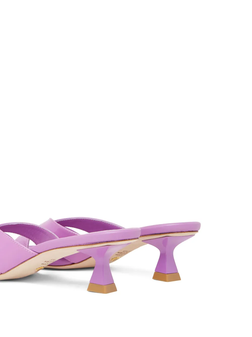 Stuart Weitzman 50 mm Miami Xcurve sandalen met gekruiste bandjes Roze