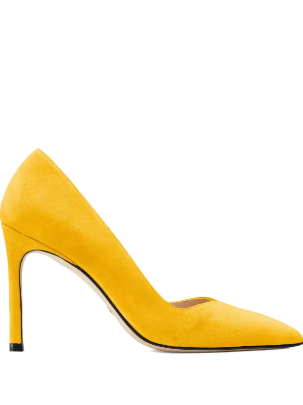 Stuart Weitzman 105mm Anny Pumps in Yellow