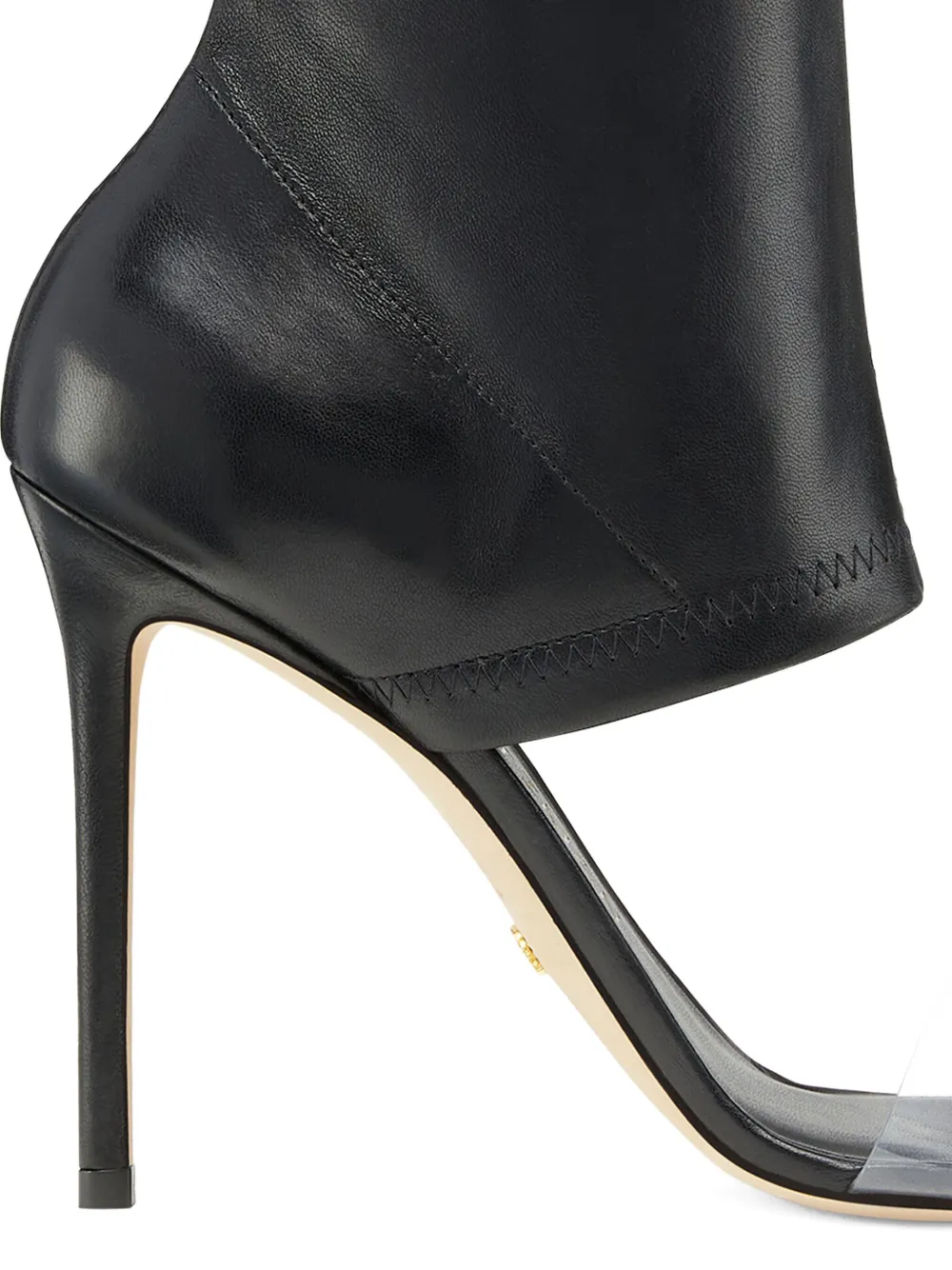 Stuart Weitzman 110mm Frontrow Stretch-strap Sandals In Black