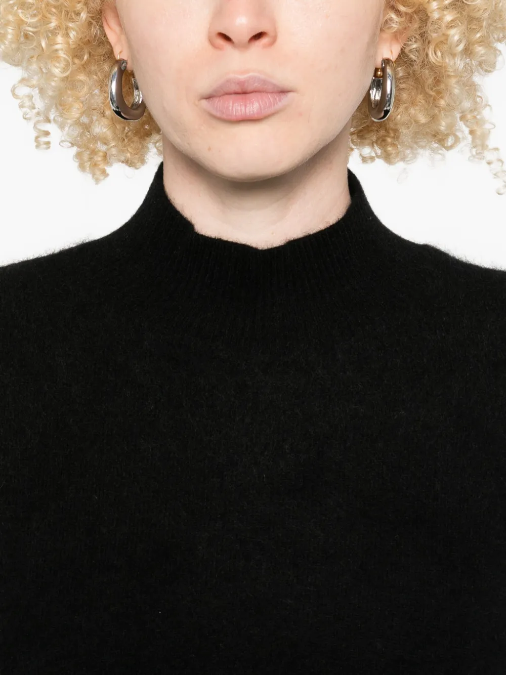 Sportmax Sweater met hoge hals Zwart