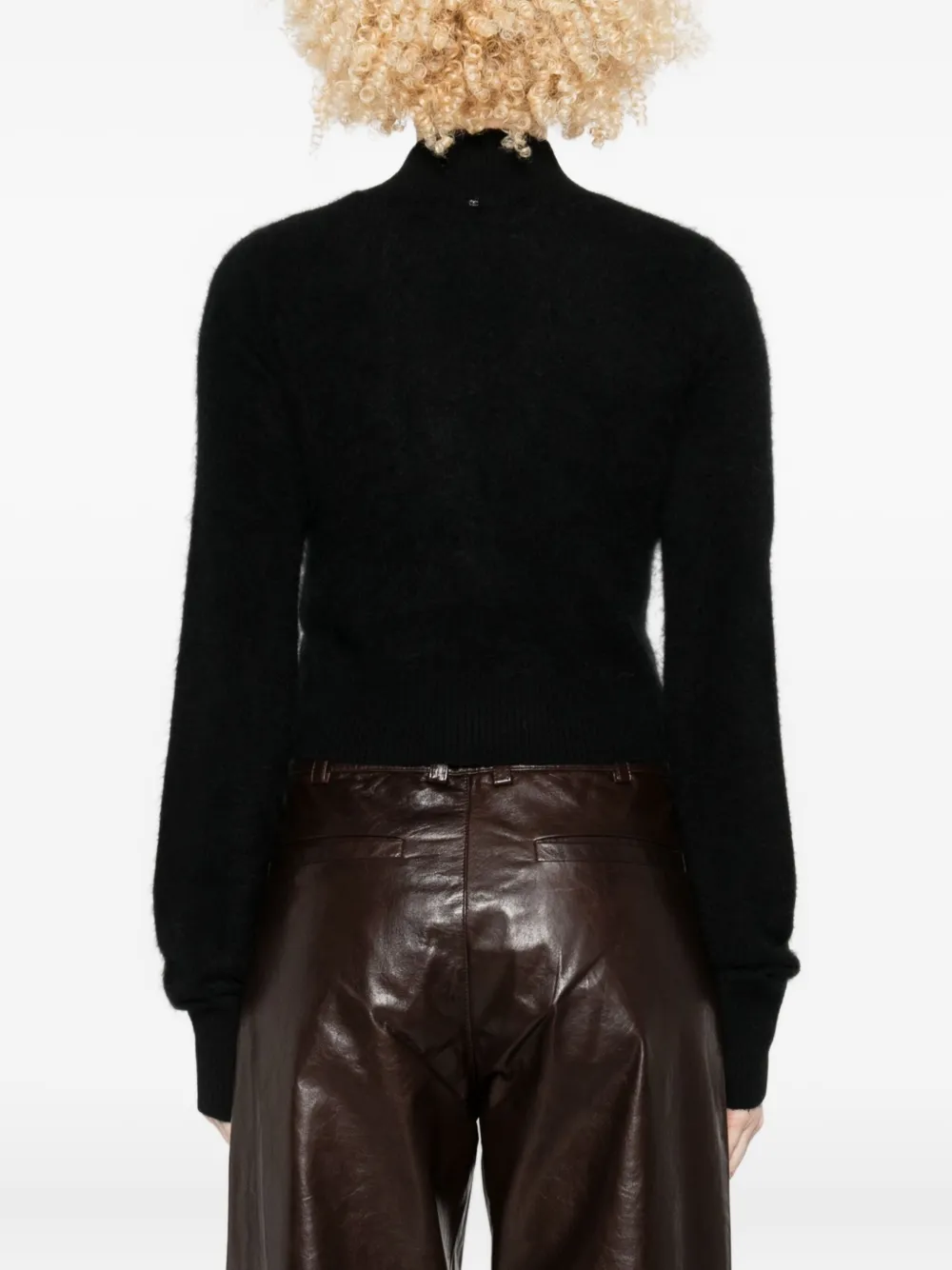 Sportmax Sweater met hoge hals Zwart
