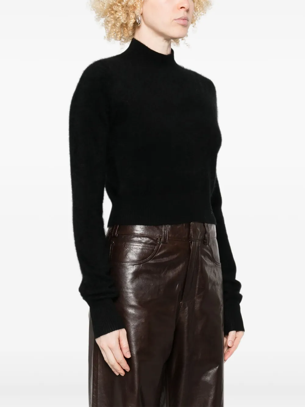 Sportmax Sweater met hoge hals Zwart