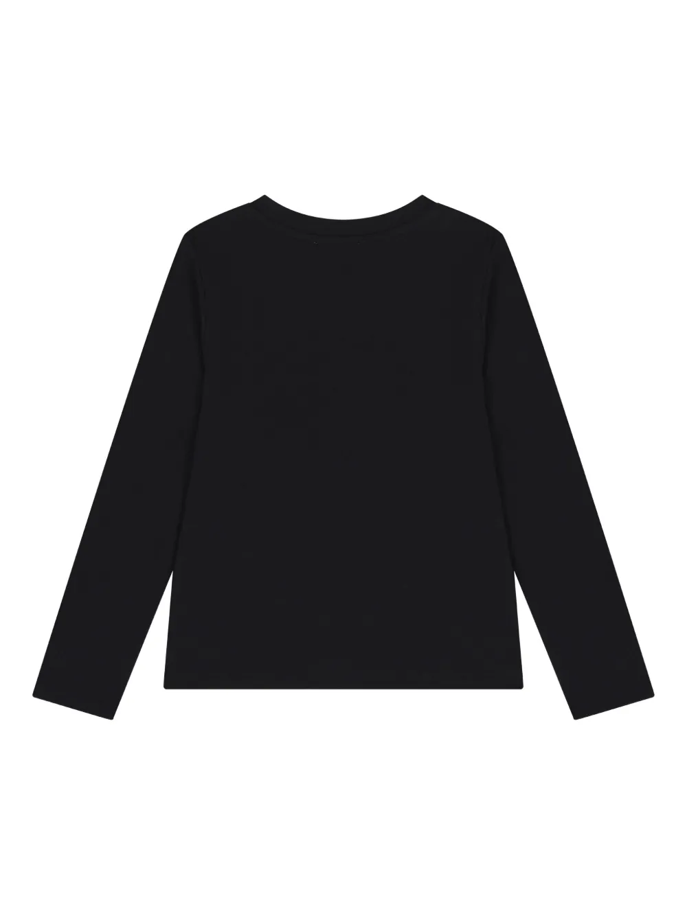 Moschino Kids T-shirt met lange mouwen en logo Zwart