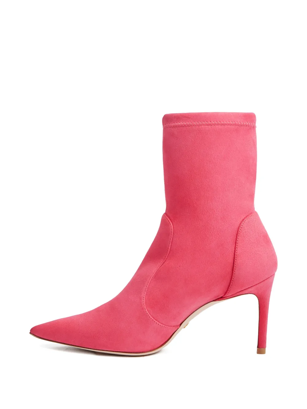 Stuart Weitzman 85 mm stretch enkellaarzen Roze