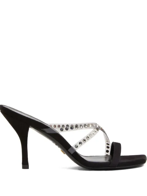 Stuart Weitzman 85mm crystal-embellished strapeze slide