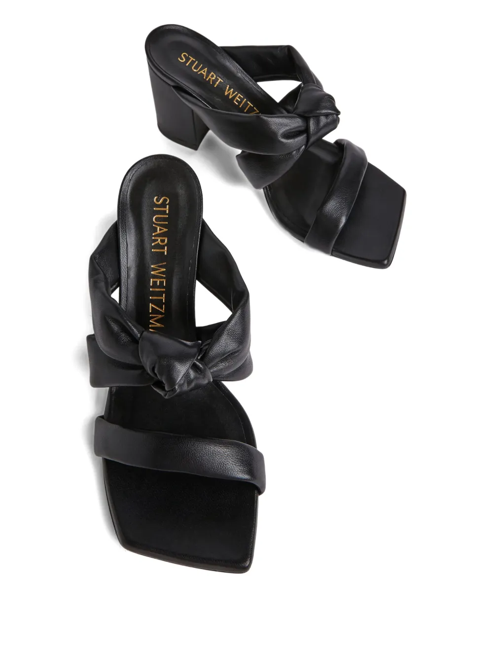 Stuart Weitzman Playa 75 mm muiltjes Zwart