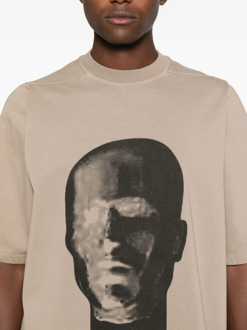 Rick Owens DRKSHDW T-shirt met grafische print Bruin
