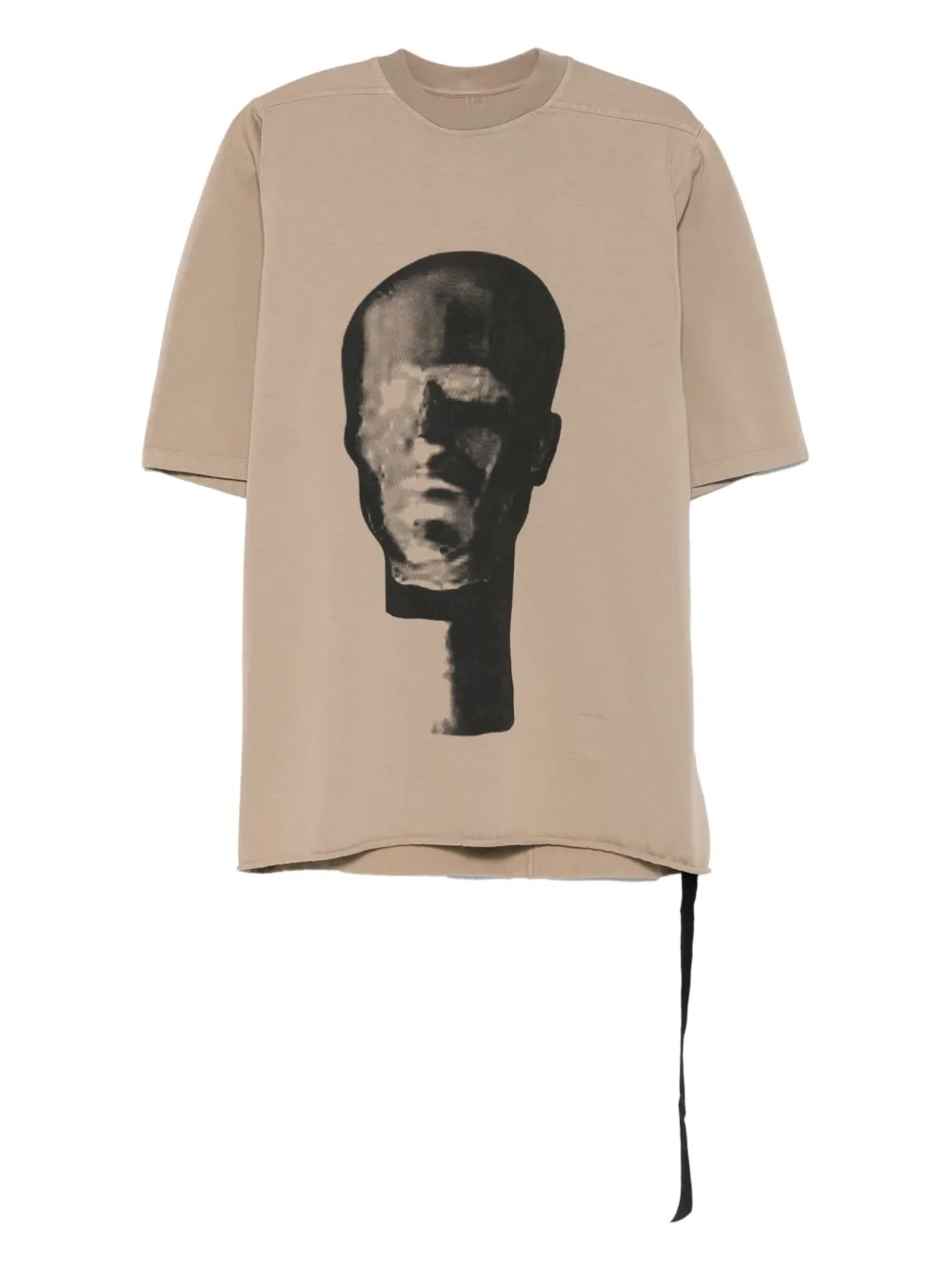 Rick Owens DRKSHDW playera con estampado gráfico con borde sin rematar | marrón | Image 1