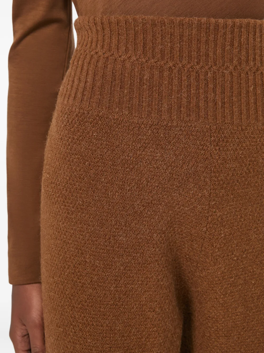 Max Mara Relaxed Fit High Waist Jogging Trousers In Brown