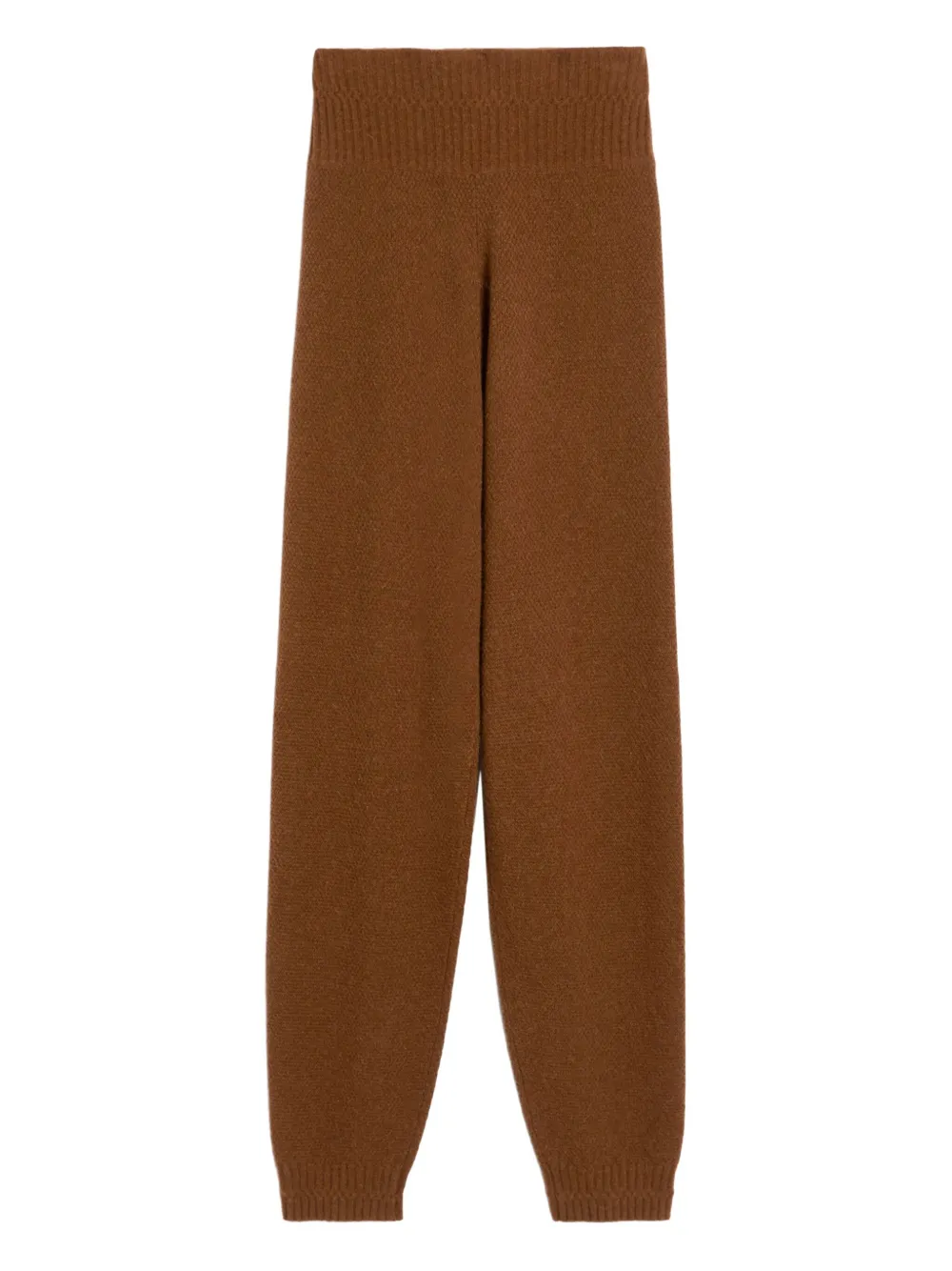 Max Mara Relaxed Fit High Waist Jogging Trousers In Brown