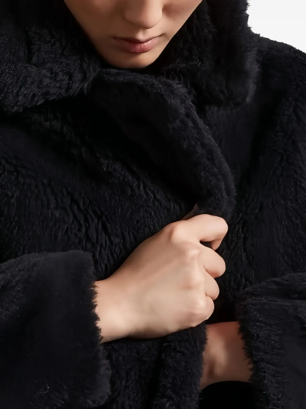 Max Mara Teddy Bear Icon Coat In Alpaca And Wool In Red