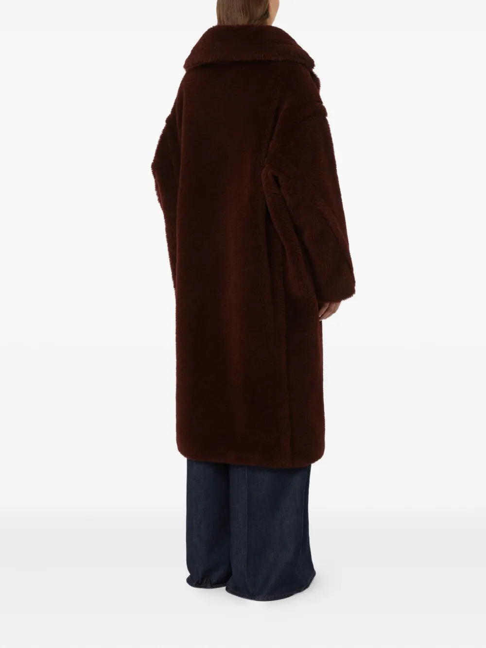 Max Mara Teddy Bear Icon Coat In Alpaca And Wool In Red