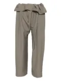 Soeur Aloe draped-waist trousers - Grey