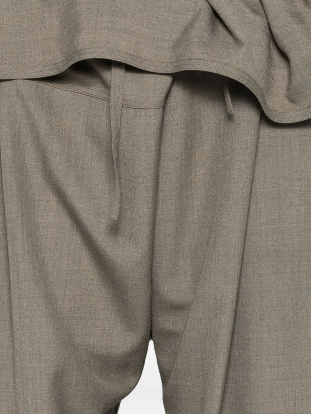 Soeur Aloe Draped-waist Trousers In Gray