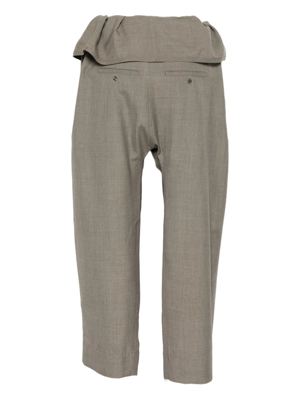Soeur Aloe Draped-waist Trousers In Gray