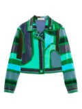 PUCCI Pre-Owned 1960s geometric-print velvet jacket - Green