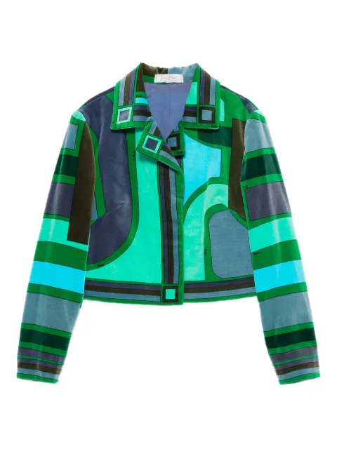 PUCCI Pre-Owned 1960s geometric-print velvet jacket
